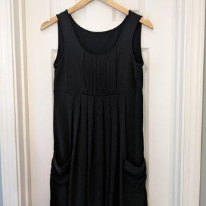 Calvin Klein Little Black Babydoll Dress / Black Mini Dress / Black Pleated Dre